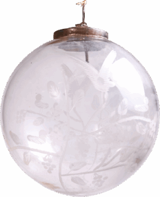 Boule de Noël en verre ciselé - 1900 - CHINE DE NOEL